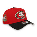 NEW ERA 49ER 60TH SEASON SIDE PATCH  9-FORTY A-FRAME SNAPBACK-RED/BLACK