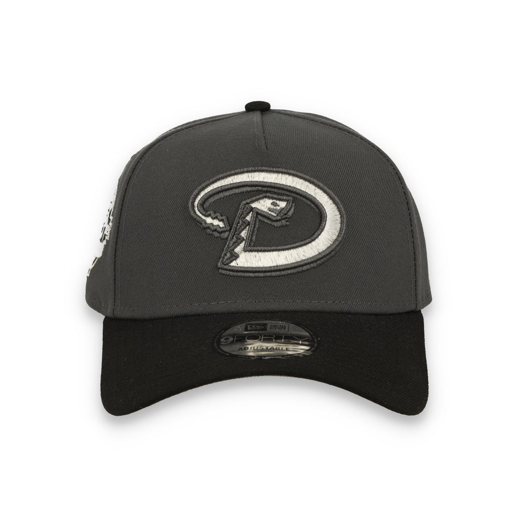 New Era Arizona Diamondbacks 25th Anniversary 9FORTY A-Frame Snapback Hat-Dark Gray/Black