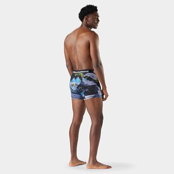 Smartwool - Merino Print Boxer Brief Boxed - Men's - Blue Summit Sector