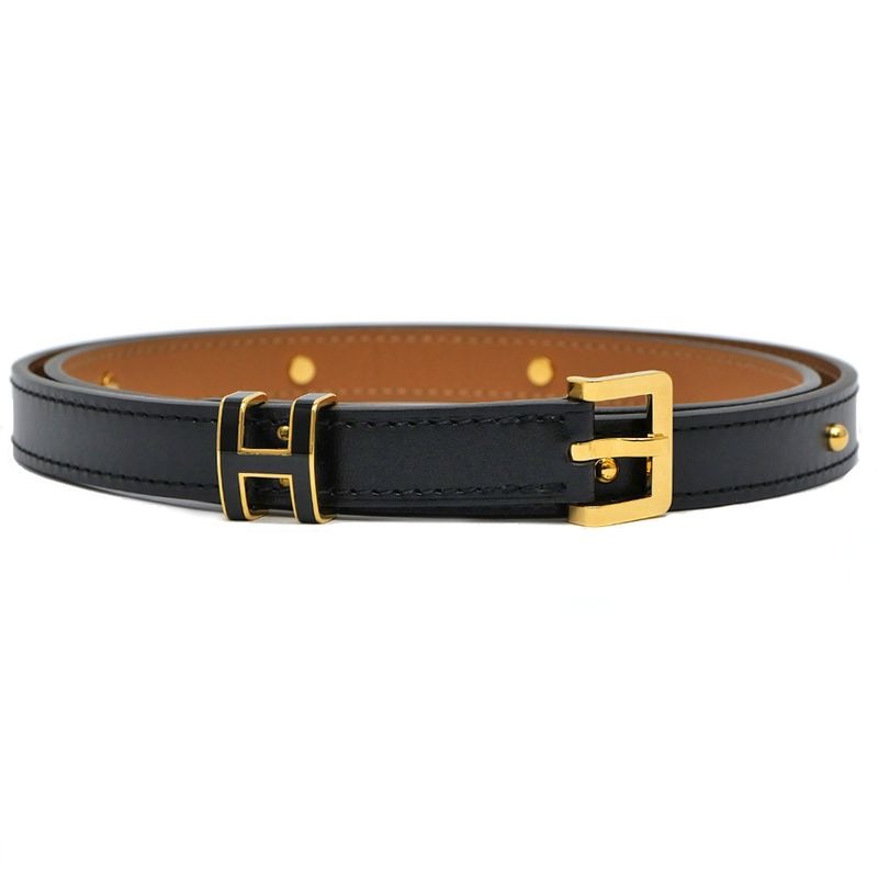 Hermes Belt Pop H Courte 15 80 Black Gold Hardware