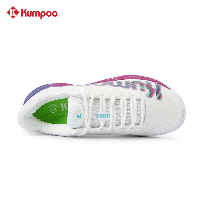 Kumpoo Badminton Shoe- KH-G825 (White/Rose)