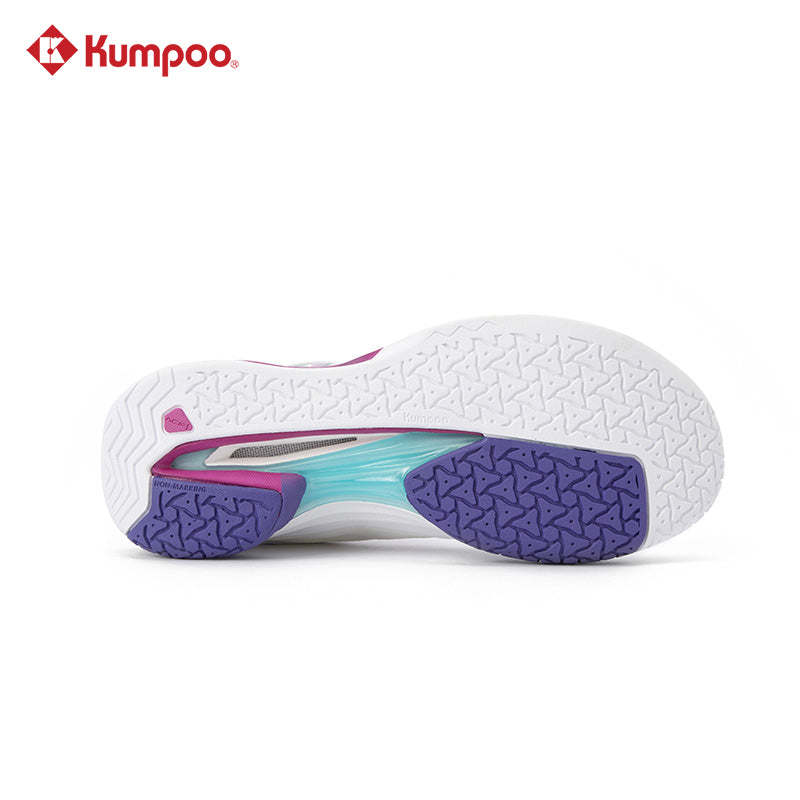 Kumpoo Badminton Shoe- KH-G825 (White/Rose)