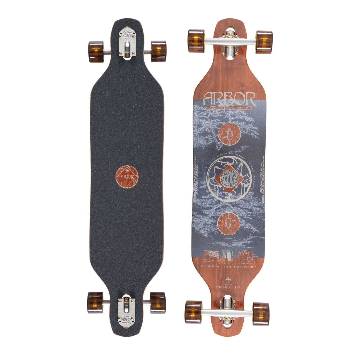 Arbor Journey Evergreen Axis 40 Longboard Complete - 9.375" Brown