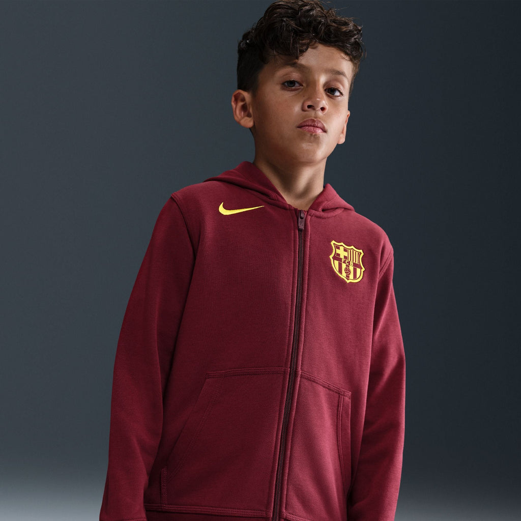 Nike FC Barcelona Club Fourth Big Kids' (Boys') Soccer Full-Zip Hoodie