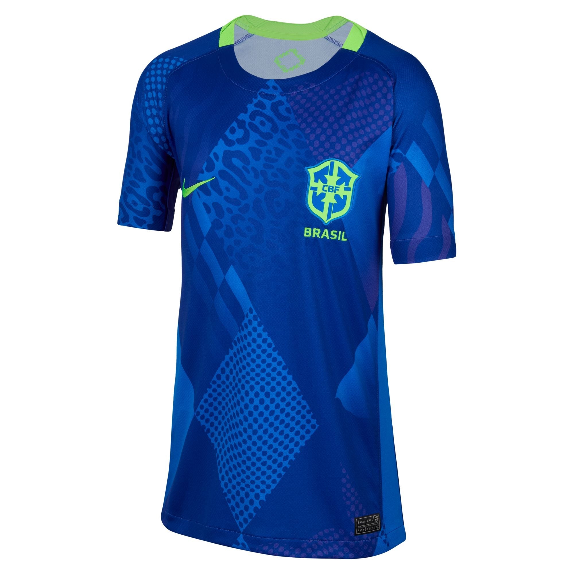 Nike Brazil 2025 Stadium Away (Women's Team) Big Kids' Dri-FIT Soccer Replica Jersey
