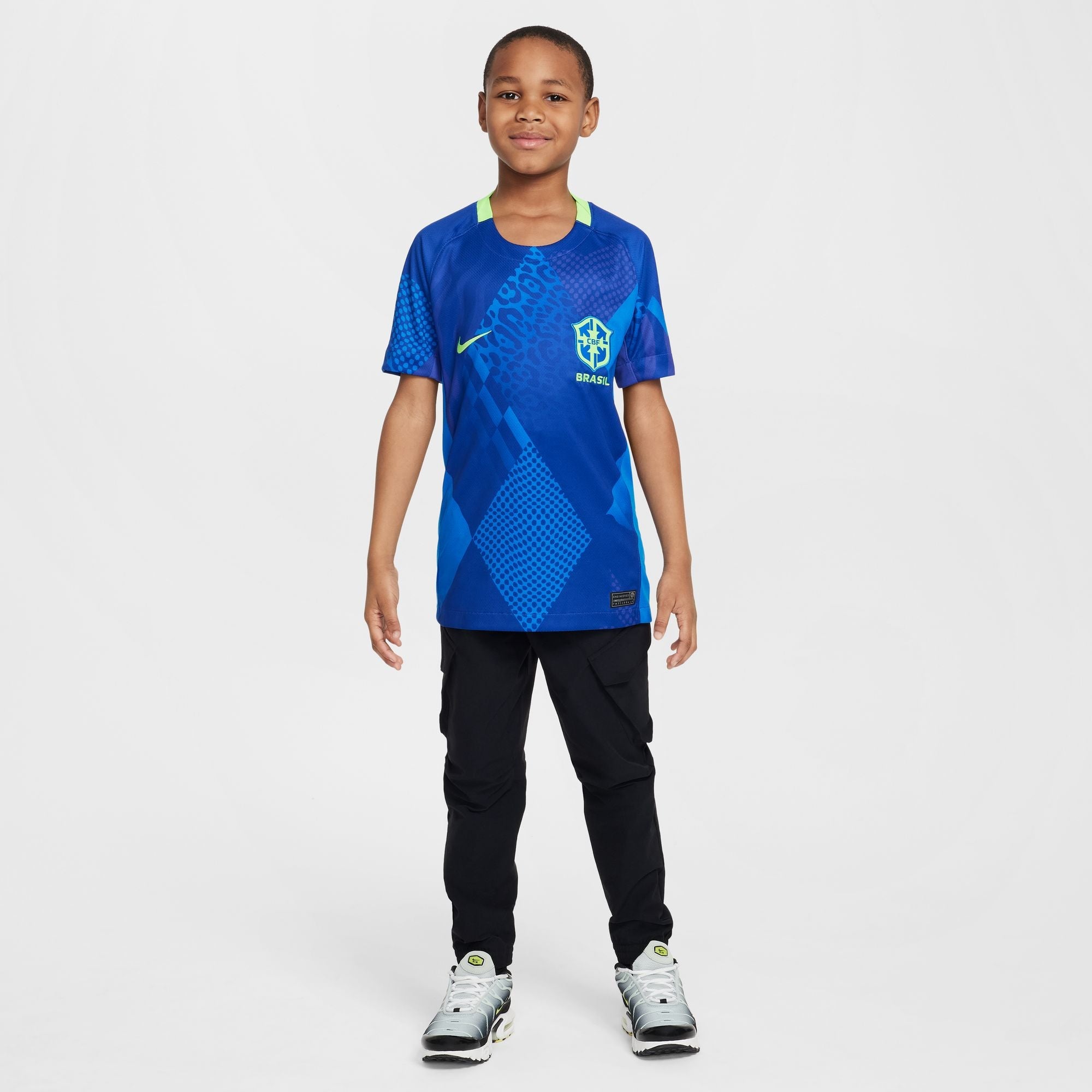 Nike Brazil 2025 Stadium Away (Women's Team) Big Kids' Dri-FIT Soccer Replica Jersey