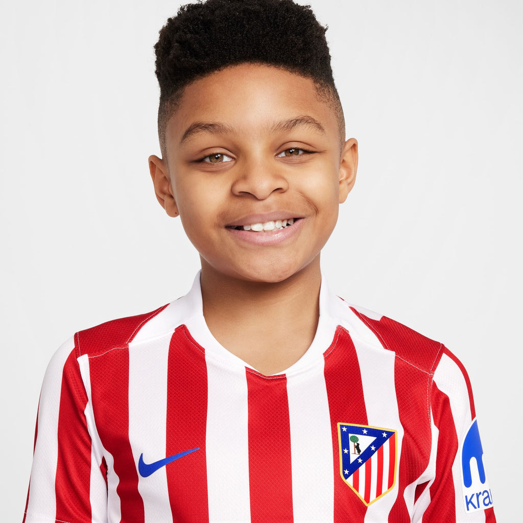 Nike Atlético Madrid 2025/26 Stadium Home Big Kids' Dri-FIT Soccer Replica Jersey