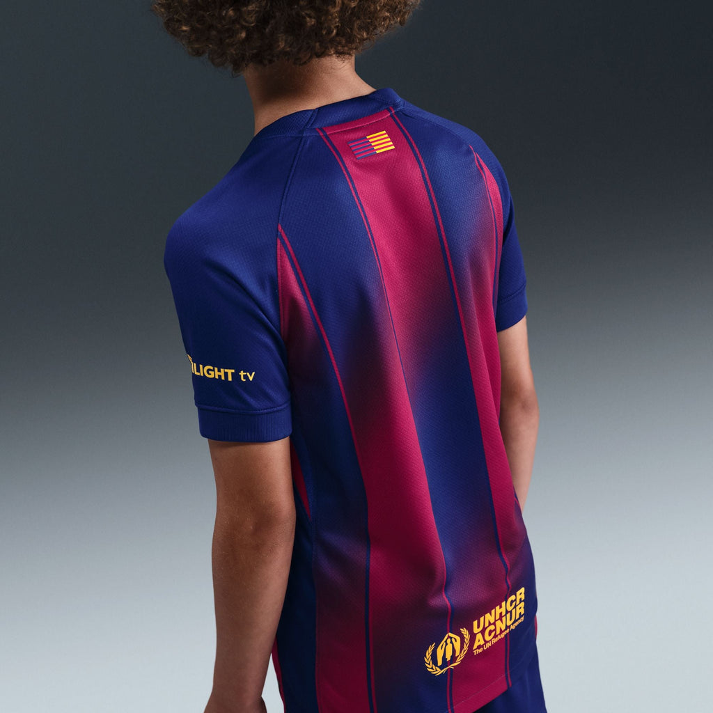 Nike FC Barcelona 2025/26 Stadium Home Big Kids' Dri-FIT Soccer Replica Jersey