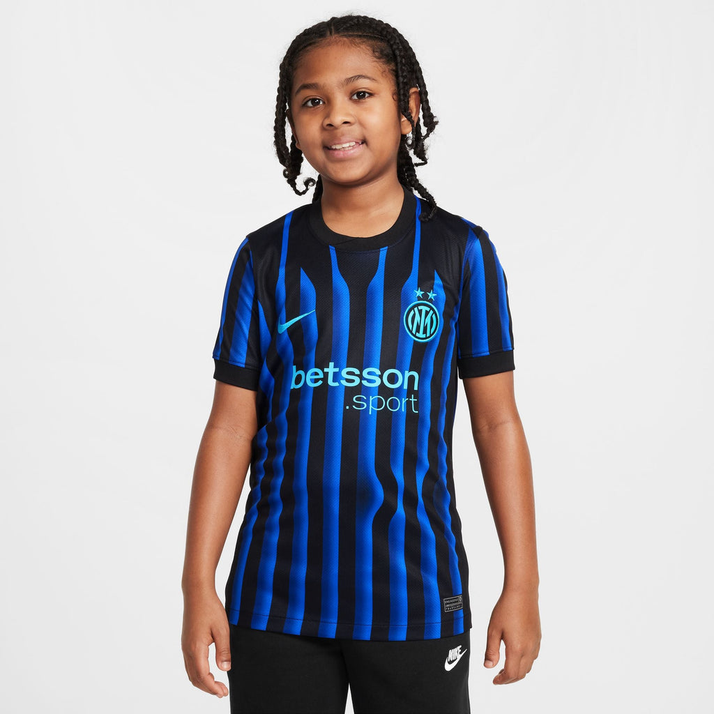 Nike Inter Milan 2025/26 Stadium Home Big Kids' Dri-FIT Soccer Replica Jersey