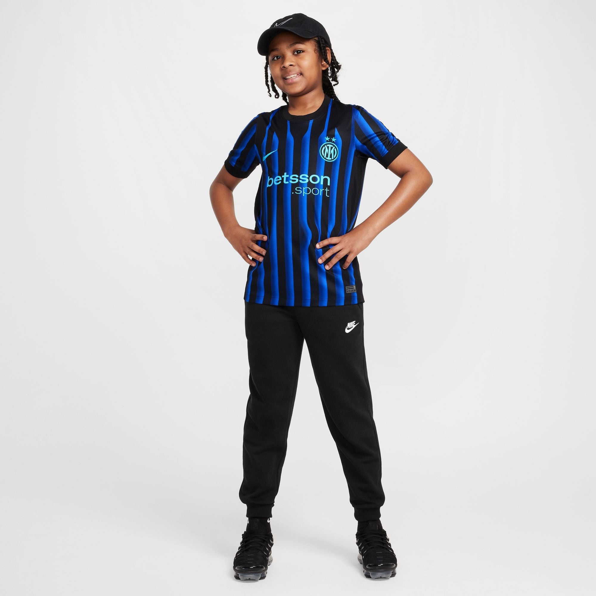 Nike Inter Milan 2025/26 Stadium Home Big Kids' Dri-FIT Soccer Replica Jersey