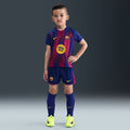 Nike FC Barcelona 2025/26 Stadium Home Little Kids' Soccer Replica 3-Piece Kit