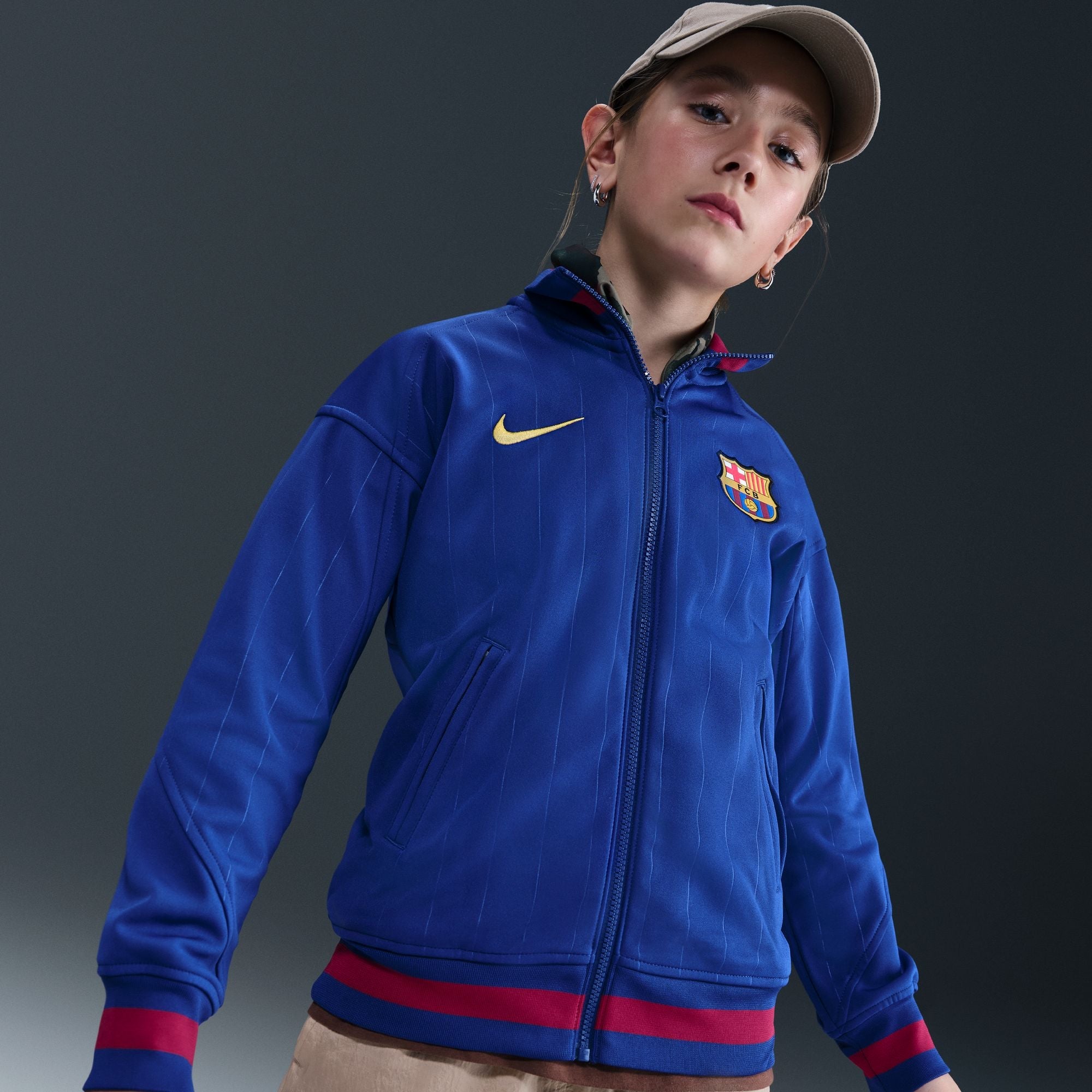 Nike FC Barcelona Academy Pro Home Big Kids' Dri-FIT Soccer Anthem Jacket