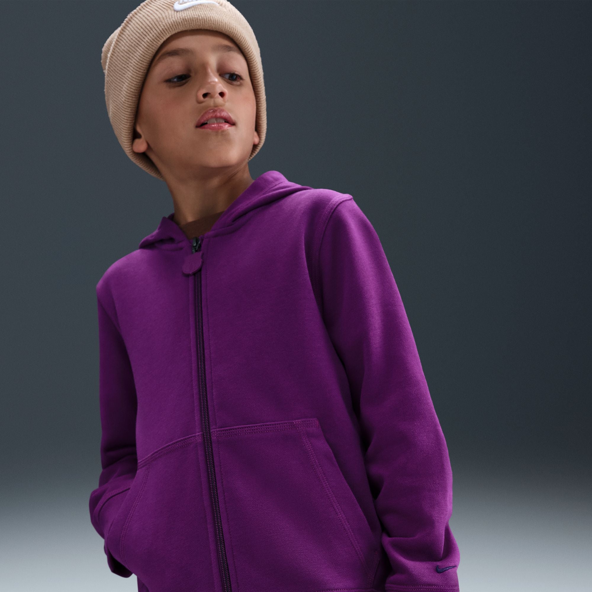 Nike FC Barcelona Club Big Kids' (Boys') Soccer Full-Zip Hoodie