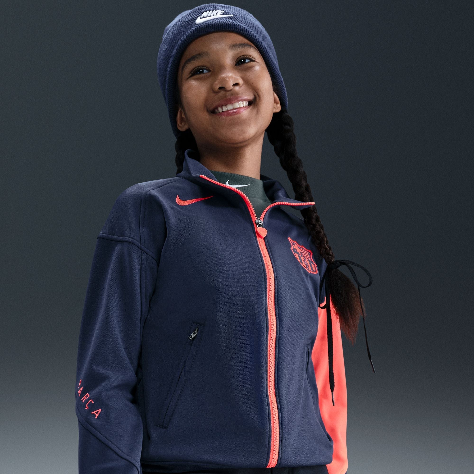 FC Barcelona Academy Pro Third Big Kids' Nike Dri-FIT Total 90 Soccer Anthem Jacket