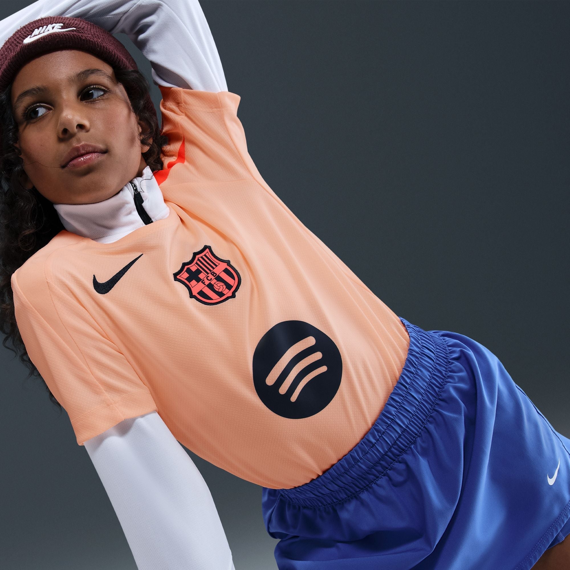 Nike FC Barcelona Strike Third Big Kids' Dri-FIT Total 90 Soccer Knit Top
