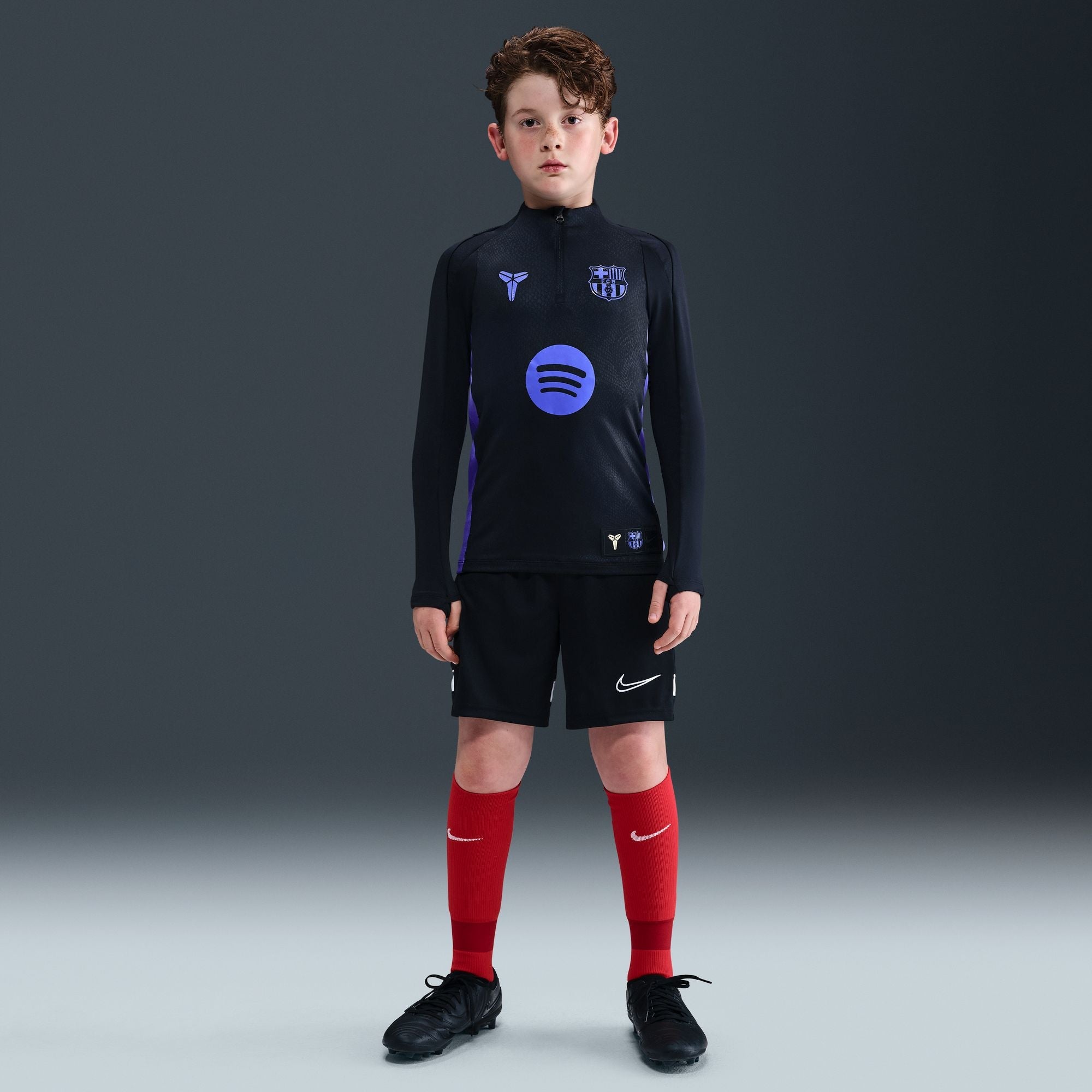 Nike Kobe Bryant FC Barcelona Strike Away Big Kids' Dri-FIT Soccer Pre-Match Drill Top