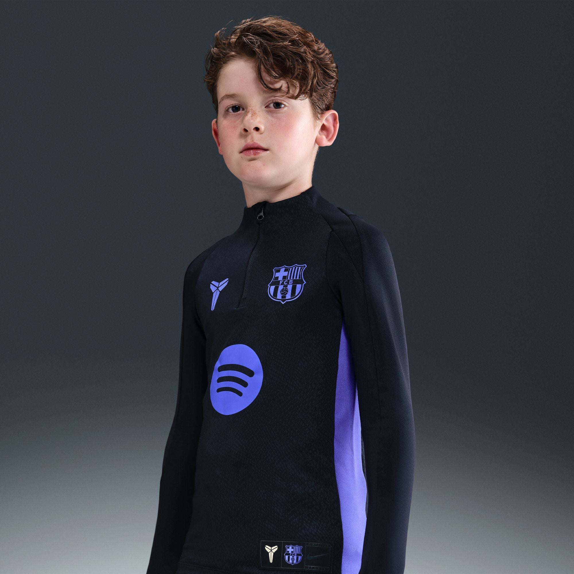 Nike Kobe Bryant FC Barcelona Strike Away Big Kids' Dri-FIT Soccer Pre-Match Drill Top
