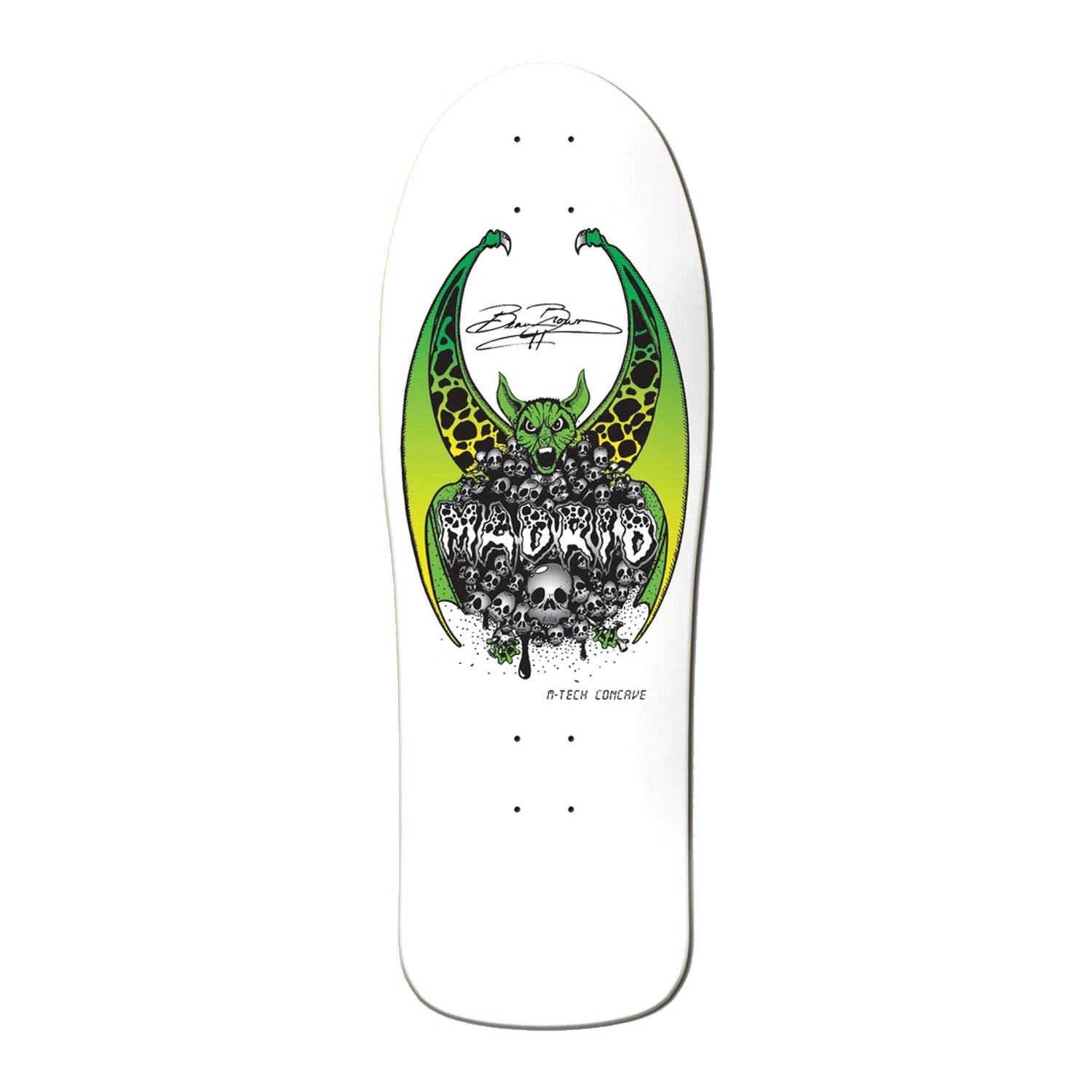 Madrid Deck Beau Brown Re-Issue White 10.37" x 30.62" Old School