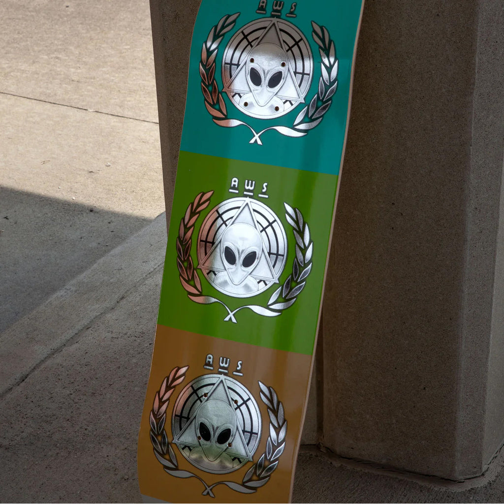 Alien Workshop Skateboard Deck AWOL Chrome 8.5" x 32.5"