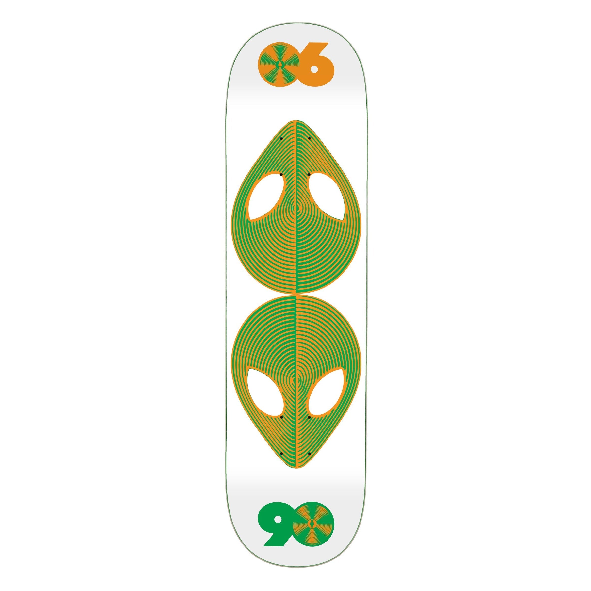 Alien Workshop Skateboard Deck Scanner Twin Tail White 8.375" x 32.25"