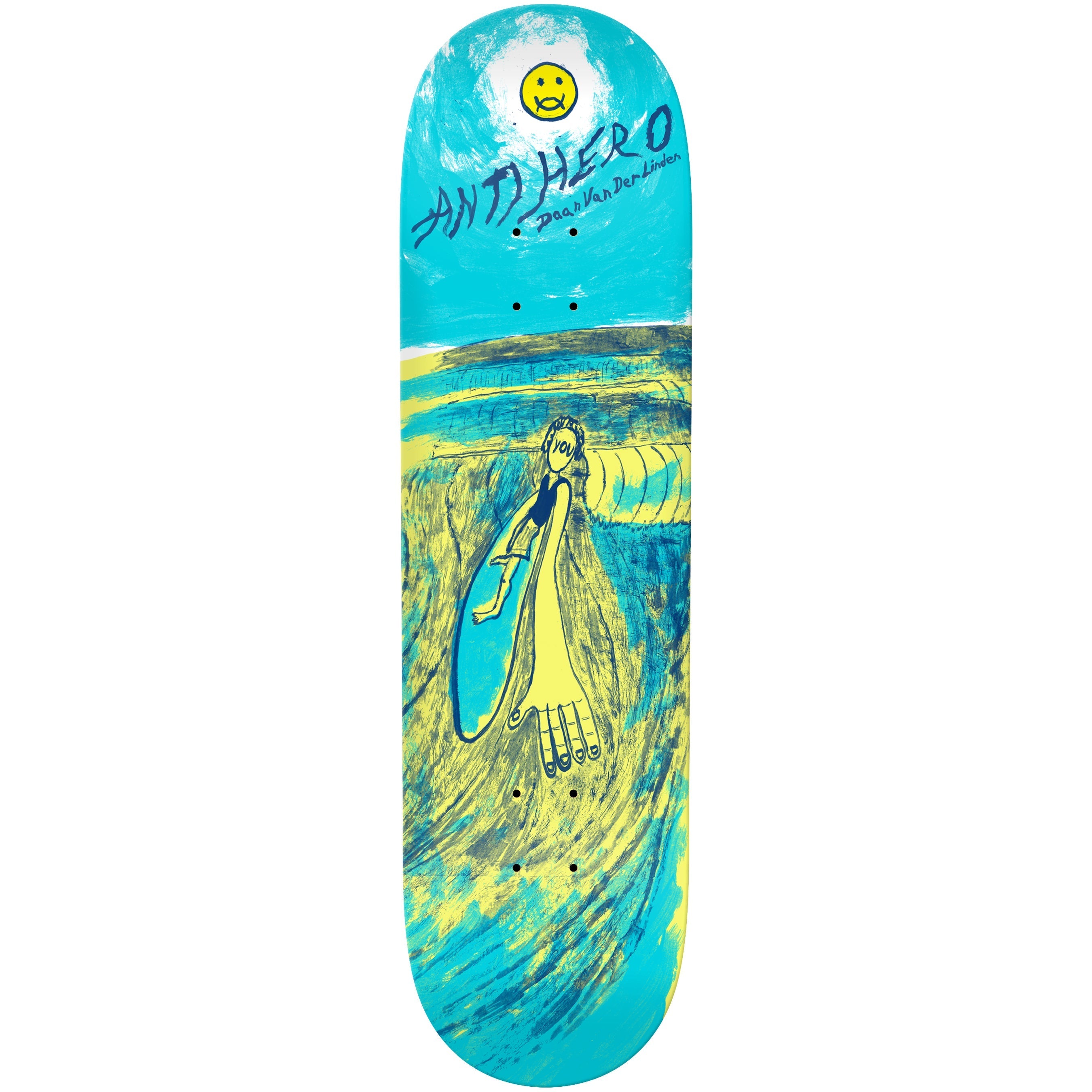 Anti Hero Skateboard Deck Daan Expressions Blue 8.28" x 31.7"