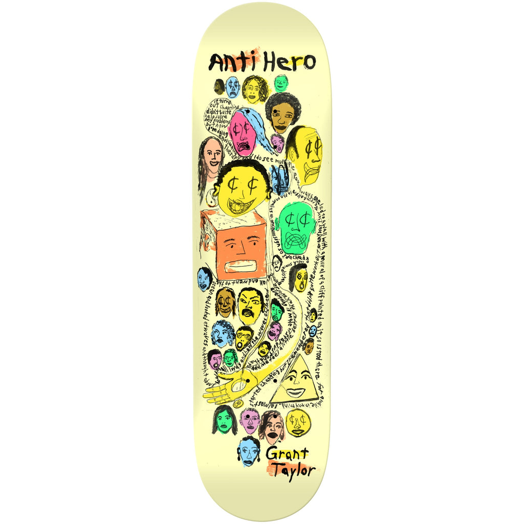 Anti Hero Skateboard Deck Grant Taylor Expressions Beige 8.5" x 31.85"