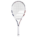 Babolat Boost Drive Tennis Racquet White Blue Prestrung