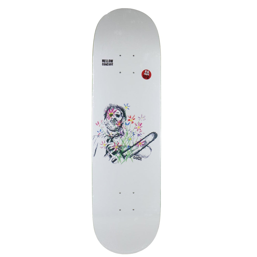 Baker Skateboard Deck Casper Brooker Texas Flowers White 8.5" x 32"