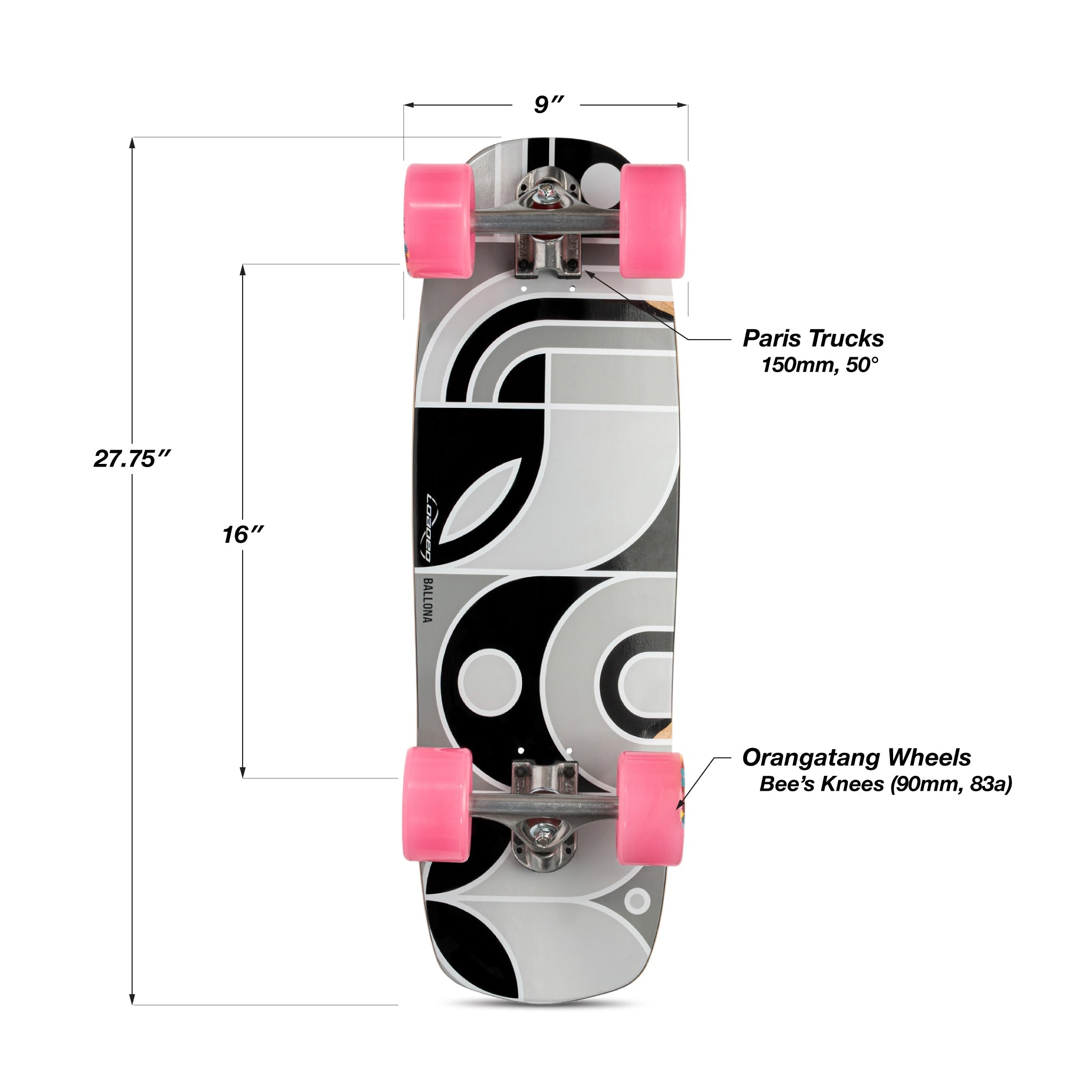 Loaded Ballona Orca Longboard Complete - Rumble Bee