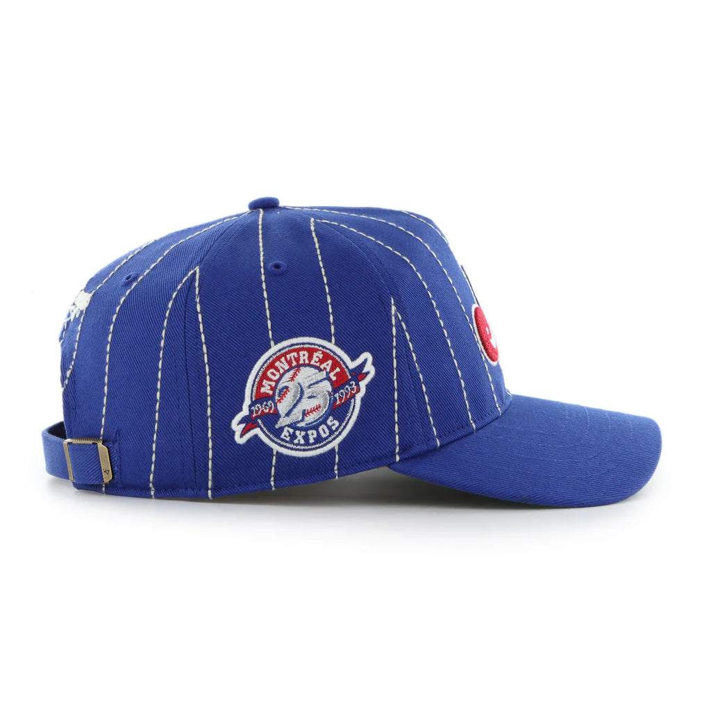 Montreal Expos MLB 47 Brand Men's Royal Rawlings Pinstripe Hitch Adjustable Hat