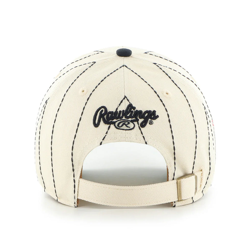 Boston Red Sox MLB 47 Brand Men's Beige Rawlings Pinstripe Clean Up Adjustable Hat