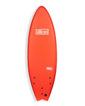BEETLE 5'5 Soft Top Surfboard - Red/White