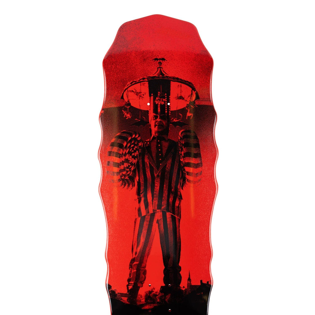 Welcome Skateboards x Beetlejuice Deck Carousel on Widow Red Dip 10" x 31"
