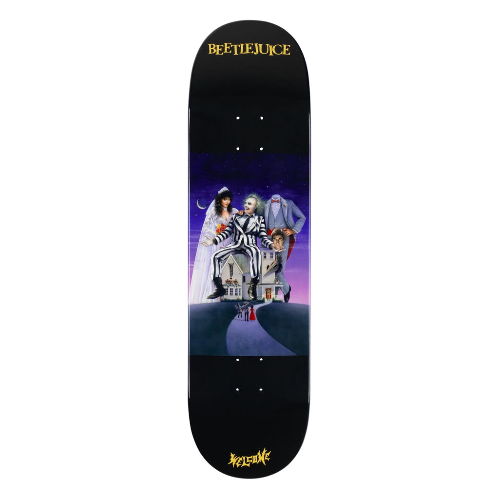Welcome x Beetlejuice Showtime on Popsicle Deck - 8.5″ Black/Purple Dip