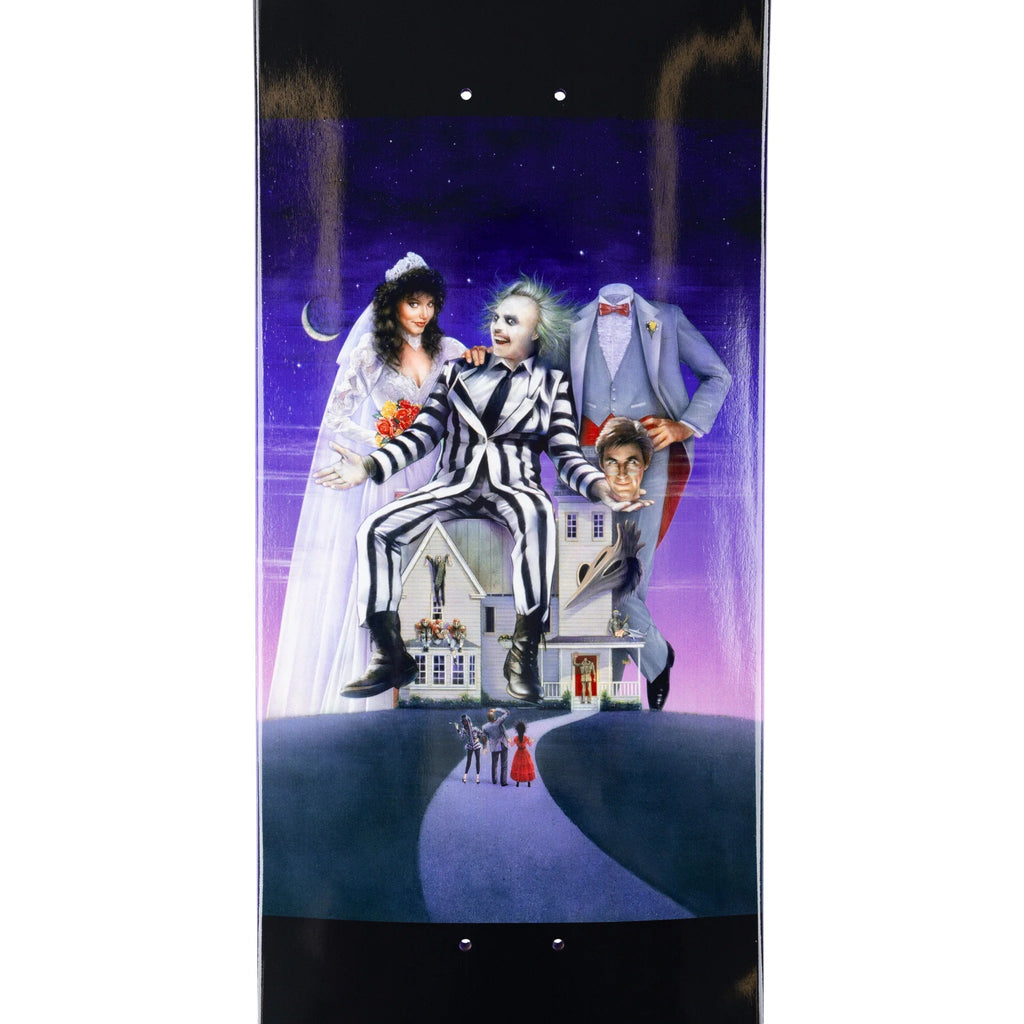 Welcome X Beetlejuice Skateboard Deck Showtime On Popsicle Black/Purple 8.5" x 32.35"