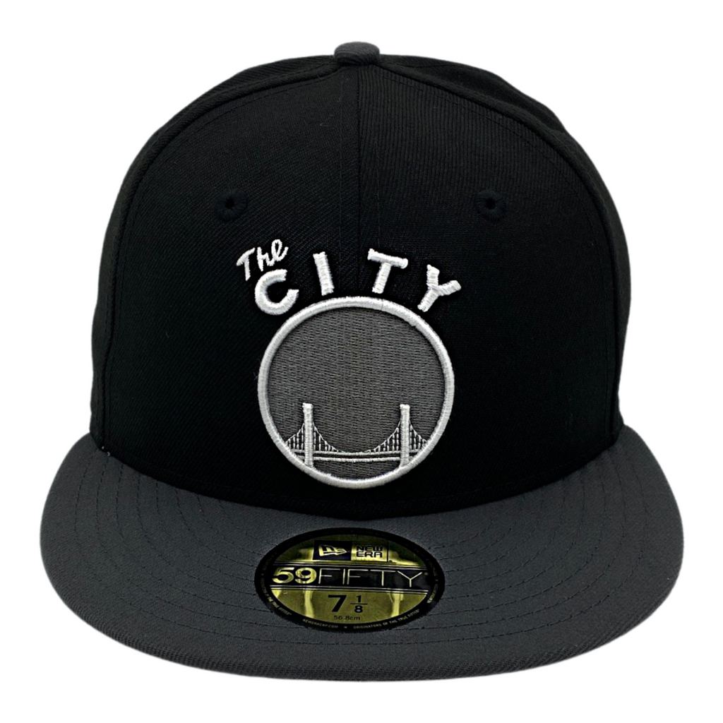 GOLDEN STATE WARRIORS NEW ERA 59FIFTY HAT-BLACK/GRAPHITE