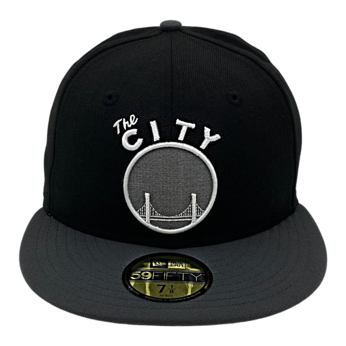 GOLDEN STATE WARRIORS NEW ERA 59FIFTY HAT-BLACK/GRAPHITE