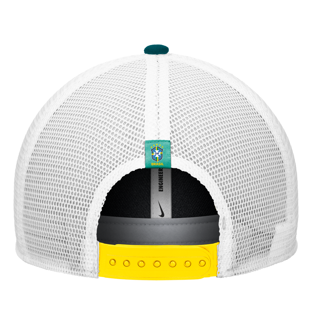 Brazil National Team FIFA Nike Men's Green Rise Rope Trucker Adjustable Hat