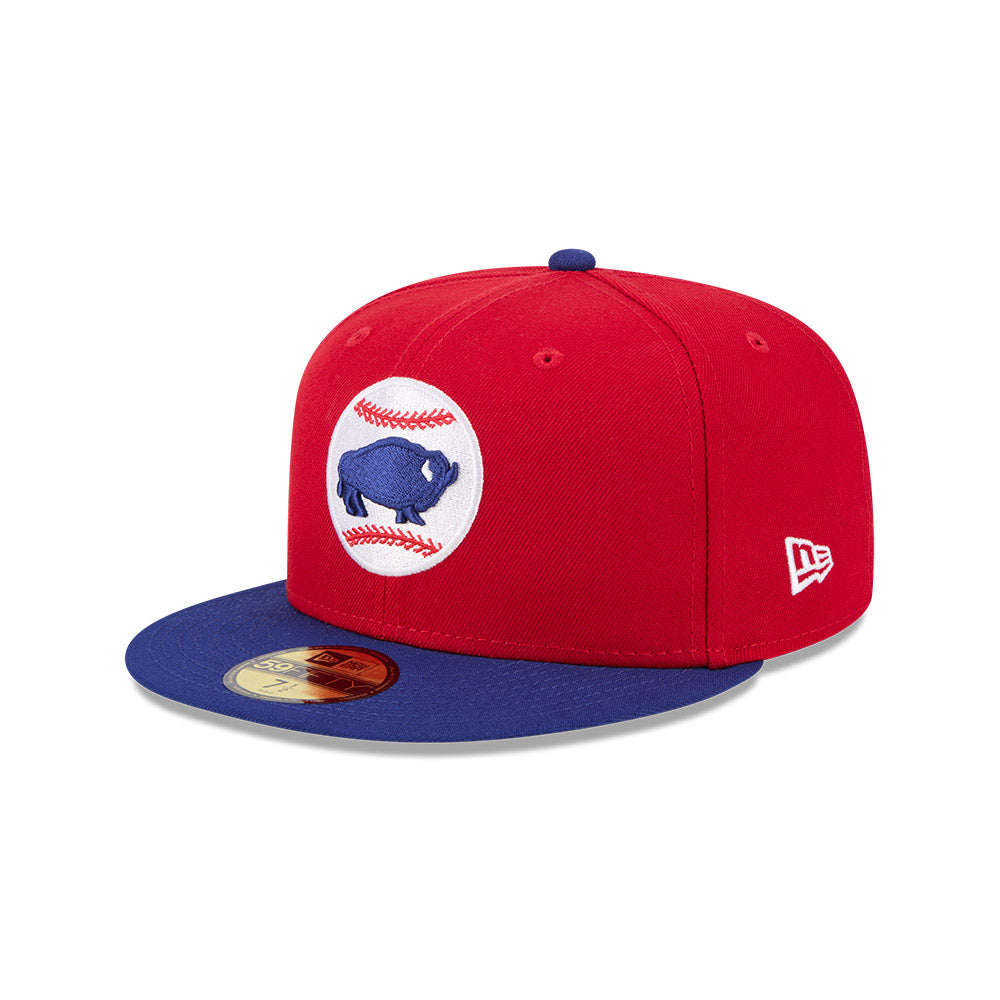 Buffalo Bisons MiLB New Era Men's Red/Navy 59Fifty Alternate Authentic Collection Fitted Hat