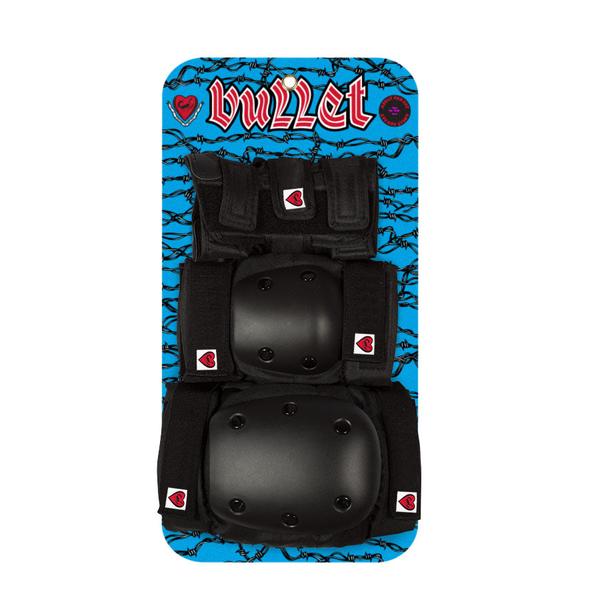 Bullet Pad Set Adult Wrist - Knee - Elbow Black