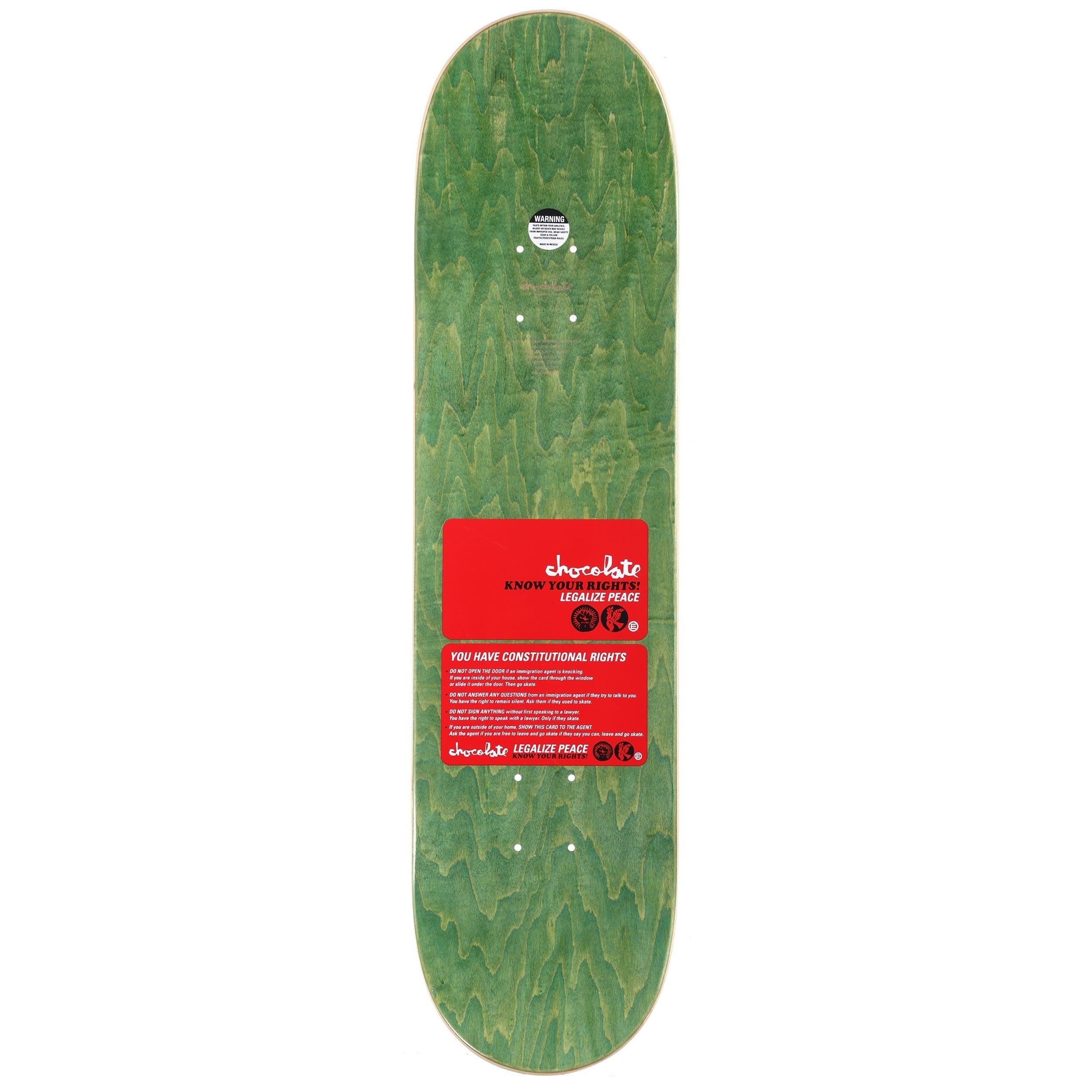Chocolate Skateboard Deck Alvarez Know Your Rights 8.25" x 31.875"
