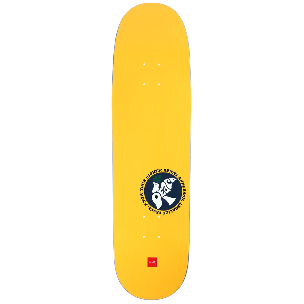 Chocolate Skateboard Deck Anderson Legalize Peace Skidul 8.5" x 31.625"