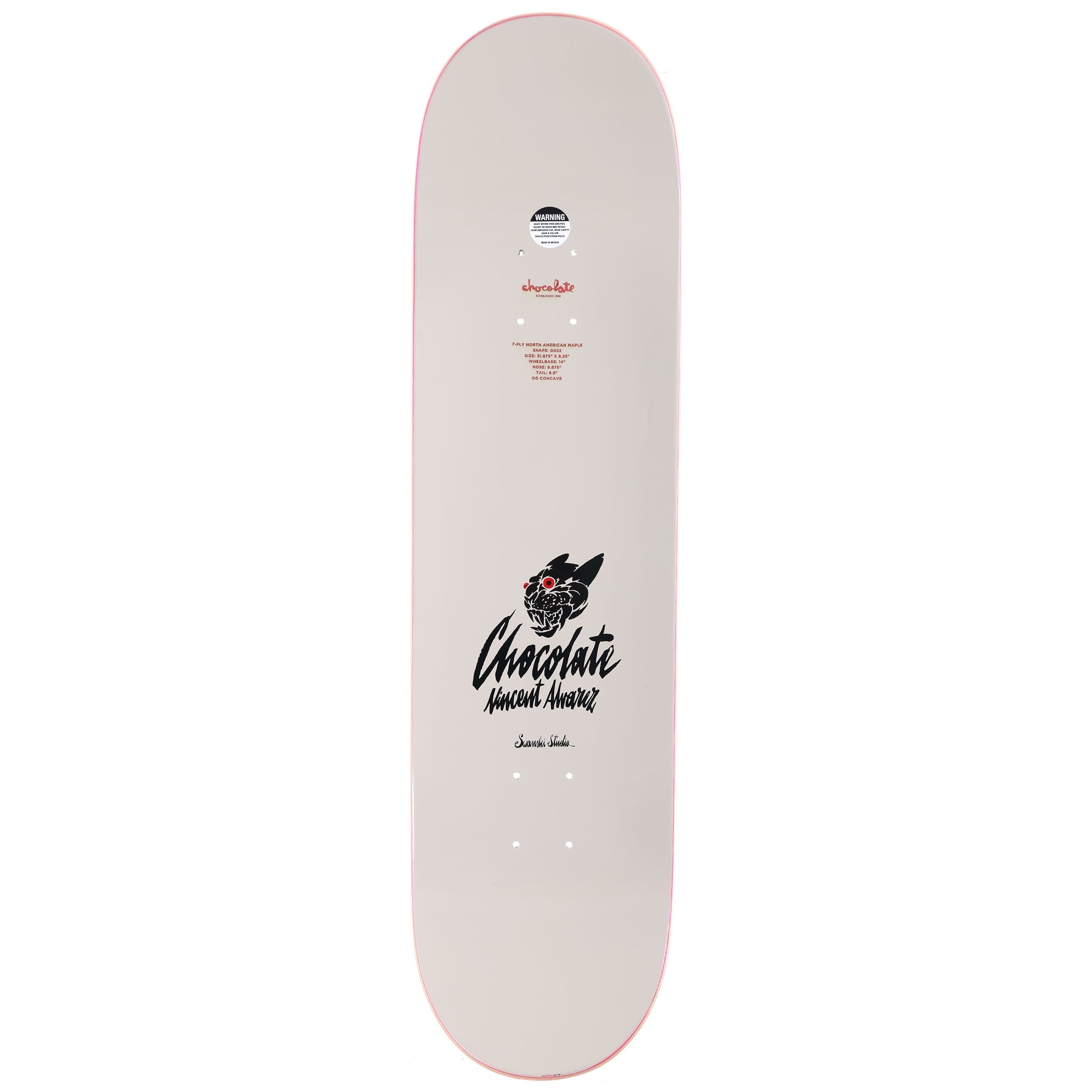 Chocolate Skateboard Deck Alvarez Swanksi Panther 8.25" x 31.875"
