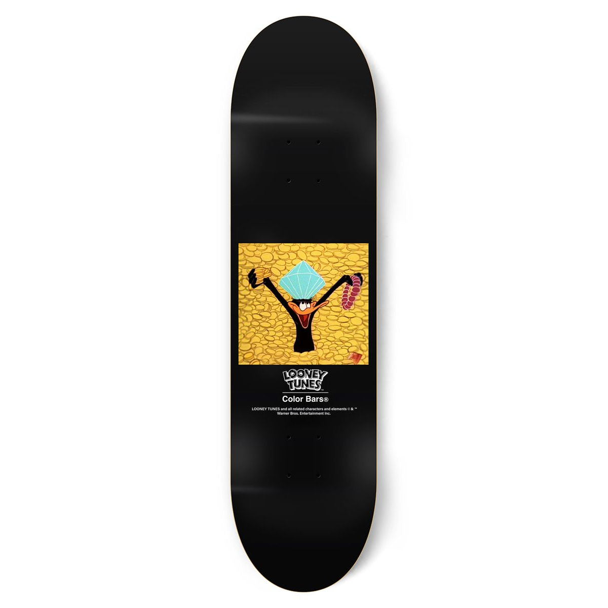 Color Bars Skateboard Deck Looney Tunes Riches Gold Foil 8.25"
