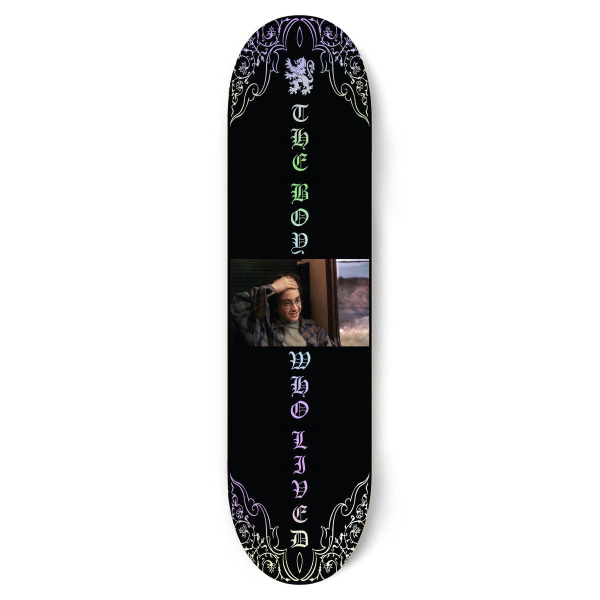 Color Bars Skateboard Deck Harry Potter Boy Who Lived Skate Holographic 8.25"