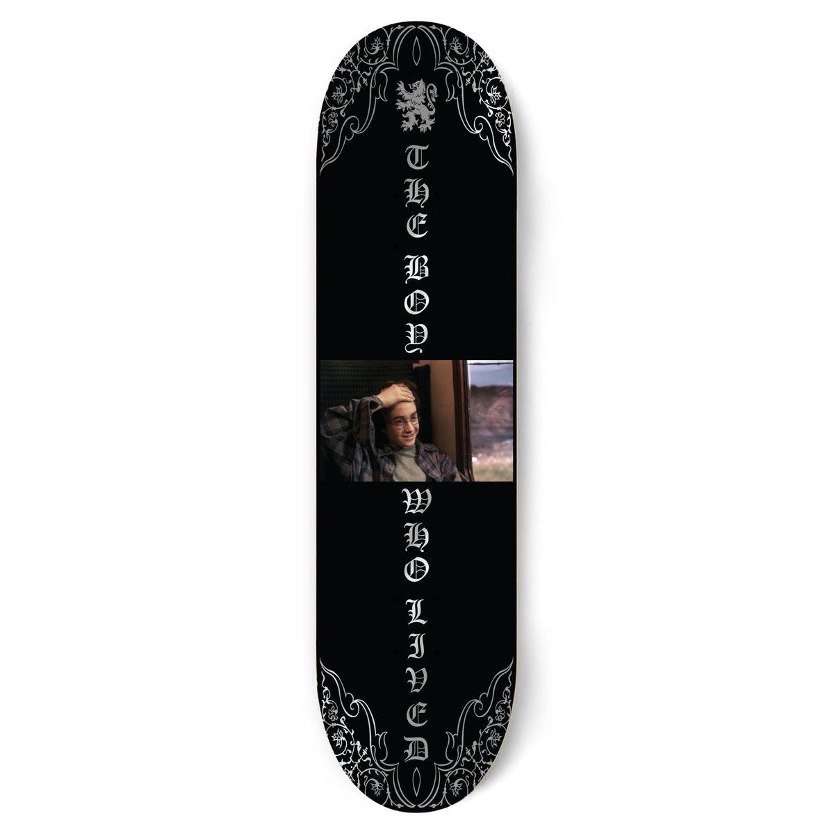 Color Bars Skateboard Deck Harry Potter Boy Who Lived Skate Silver Foil 8.5"