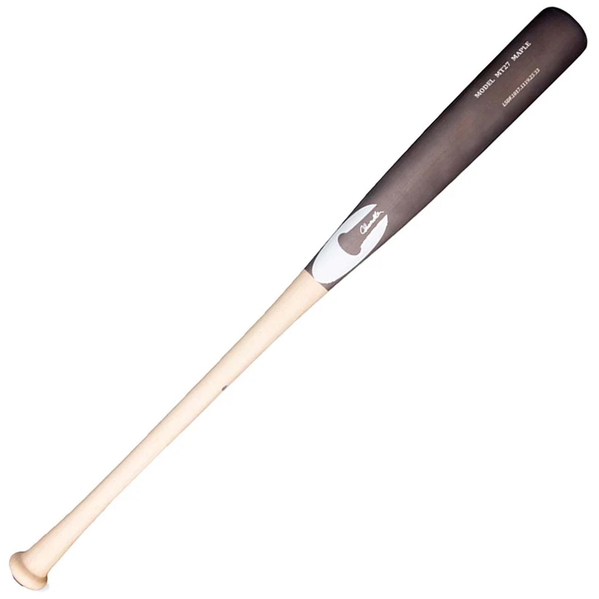 Chandler MT27 Maple Wood Baseball Bat (-2 to -3) End Loaded Power Hitter Long Barrel Performance Cut Natural | Palladium MLB Ink Dot Approved