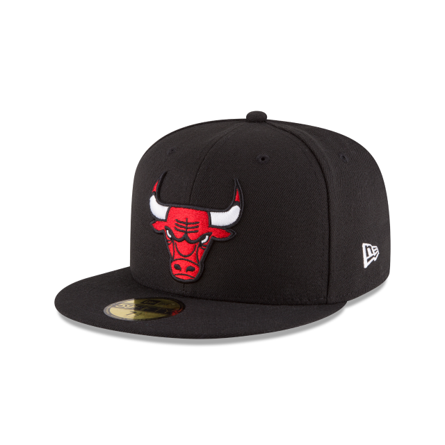 Chicago Bulls NBA New Era Men's Black 59Fifty Alternate Fitted Hat