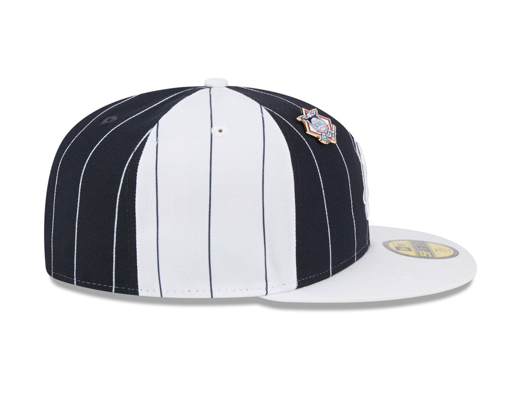 Chicago Cubs MLB New Era Men's Navy 59Fifty Two Tone Pinstripe Fitted Hat