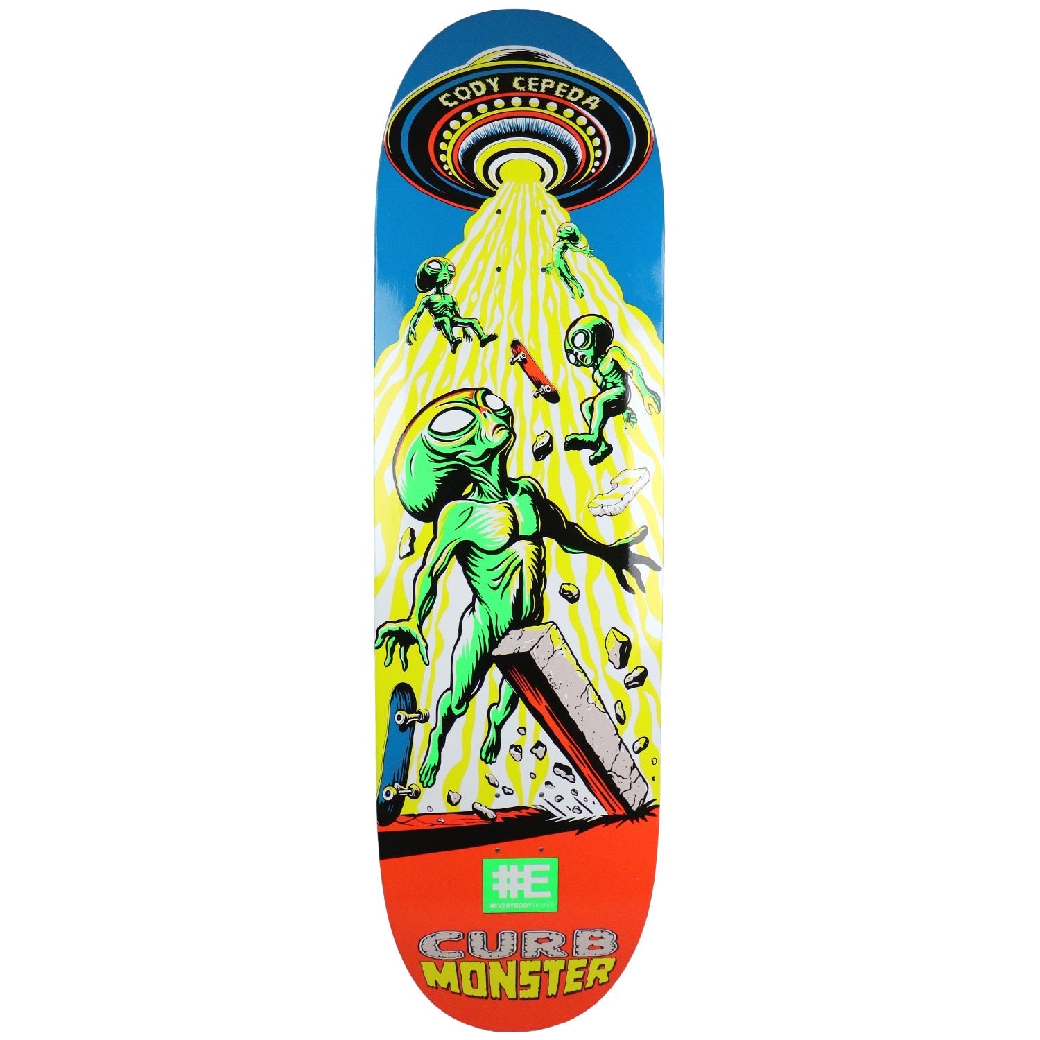 Everybody Skates Skateboard Deck Cody Cepeda Curb Monster Standard 9" x 33"